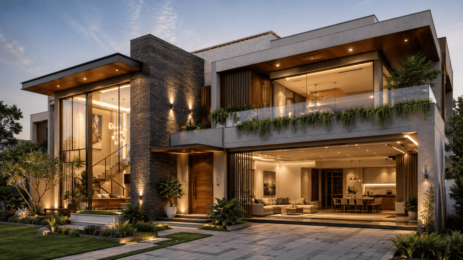 Interior & Exterior Design modern architecture spaces by Mauli Design & Constructions